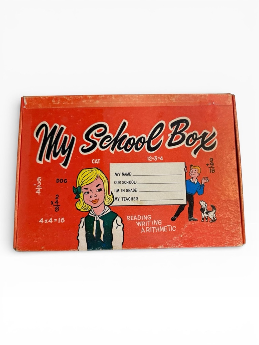 Vintage "My School Box" Cardboard Pencil Box